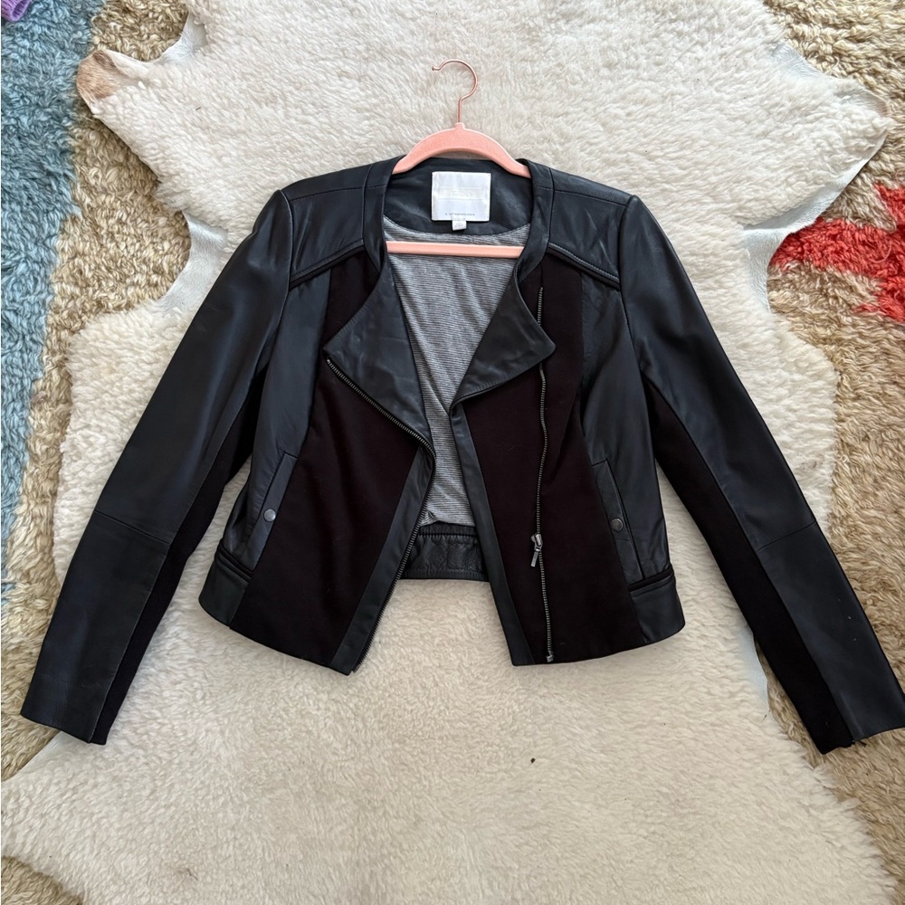 Anthropologie Black Leather Jacket